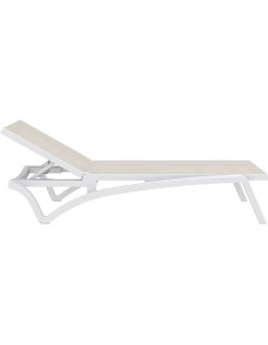 PACIFIC Sunbed | White/Taupe