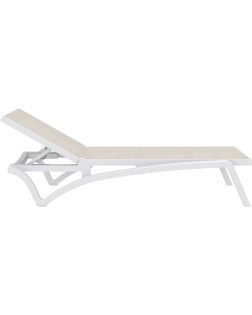 PACIFIC Sunbed | White/Taupe