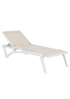 PACIFIC Sunbed | White/Taupe