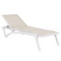 PACIFIC Sunbed | White/Taupe