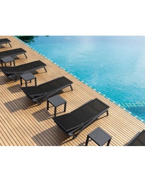 OCEAN Side Table 45x45cm | Dark Grey