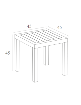 OCEAN Coffee Table 45x45x45cm | Taupe