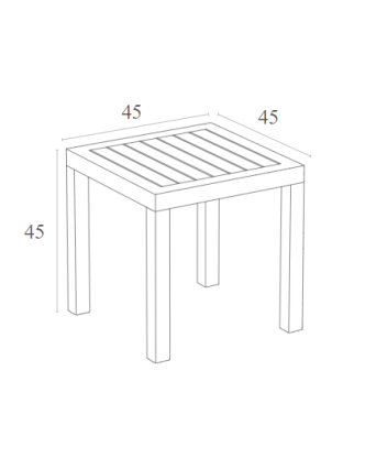 OCEAN Coffee Table 45x45x45cm | Taupe
