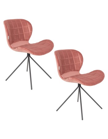 OMG Velvet Chair | Old Pink