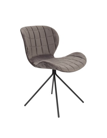 OMG Velvet Chair | Grey