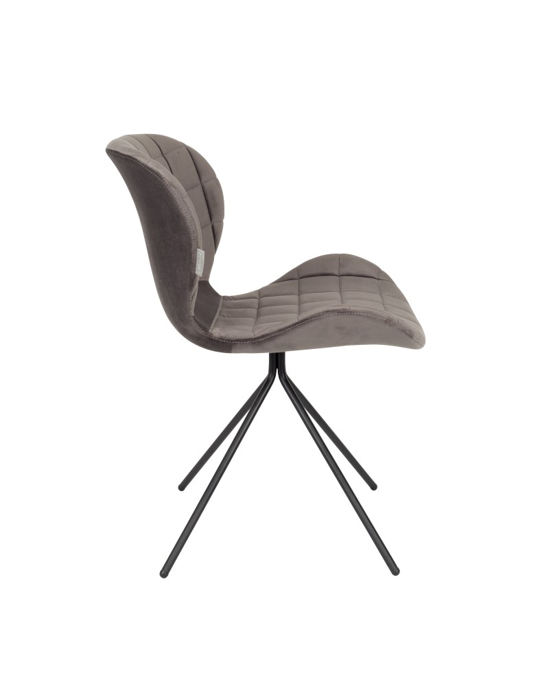 OMG Velvet Chair | Grey