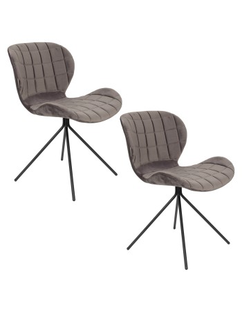 OMG Velvet Chair | Grey