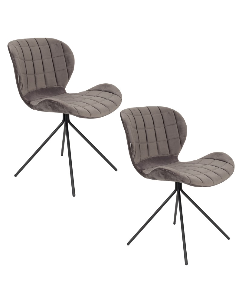 OMG Velvet Chair | Grey