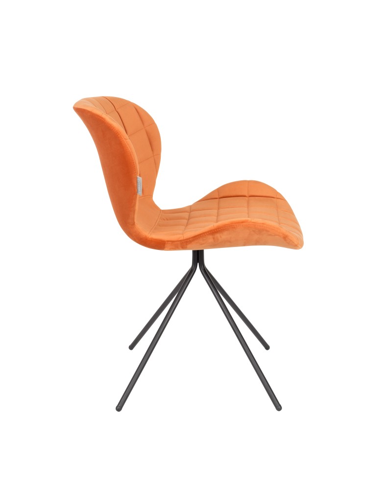OMG Velvet Chair | Orange