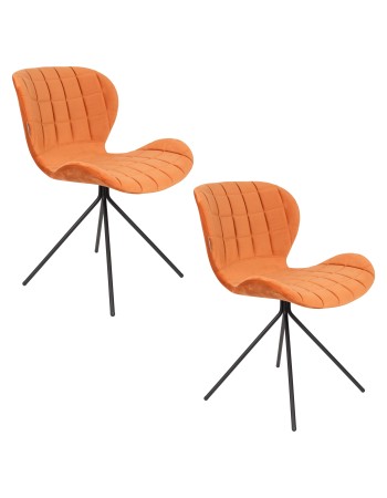 OMG Velvet Chair | Orange