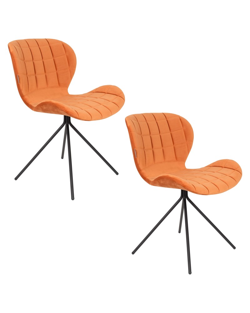 OMG Velvet Chair | Orange
