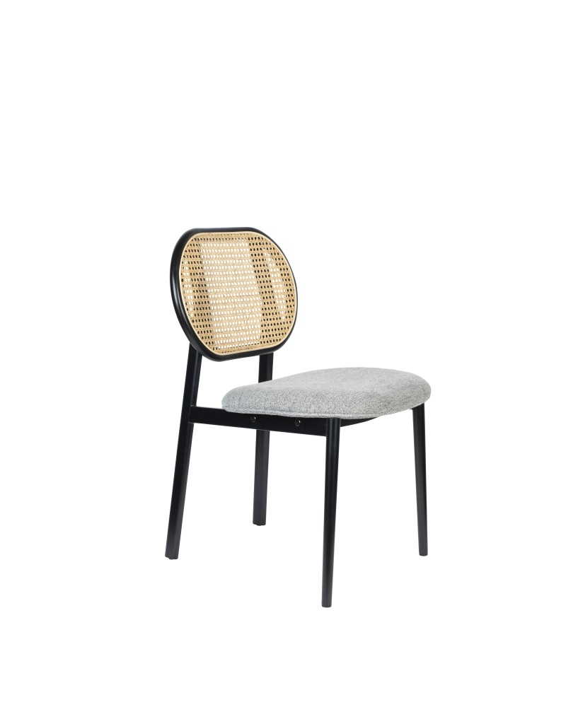 SPIKE Chair | Natural/Grey with black legs