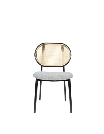 SPIKE Chair | Natural/Grey with black legs