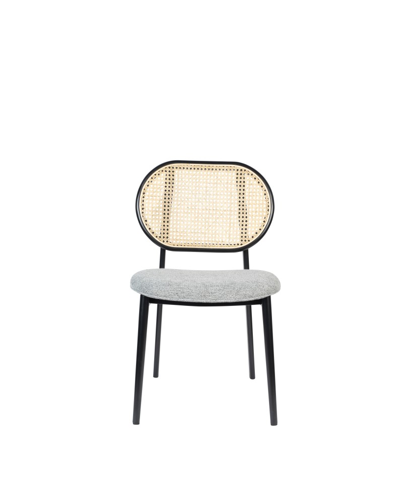 SPIKE Chair | Natural/Grey with black legs