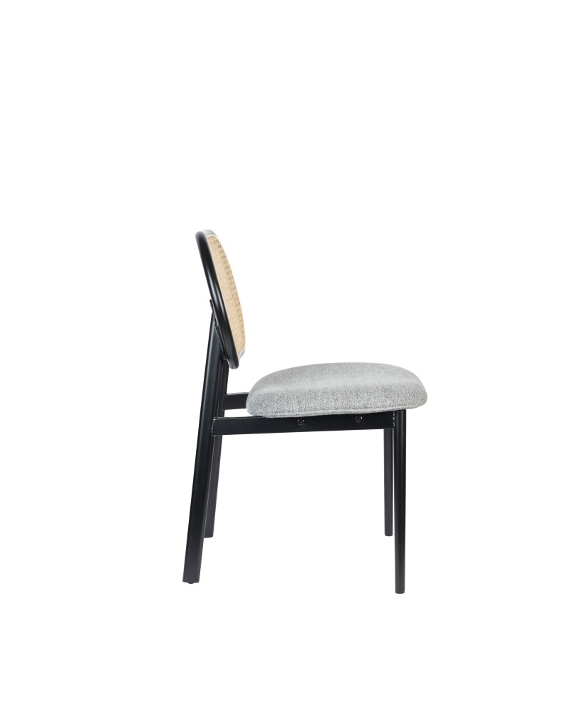 SPIKE Chair | Natural/Grey with black legs