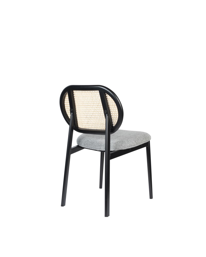 SPIKE Chair | Natural/Grey with black legs