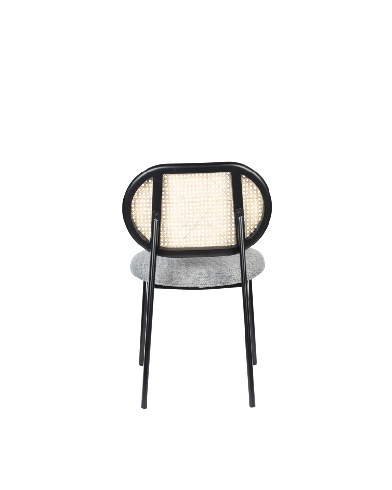 SPIKE Chair | Natural/Grey with black legs