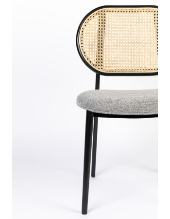 SPIKE Chair | Natural/Grey with black legs