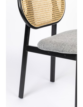 SPIKE Chair | Natural/Grey with black legs