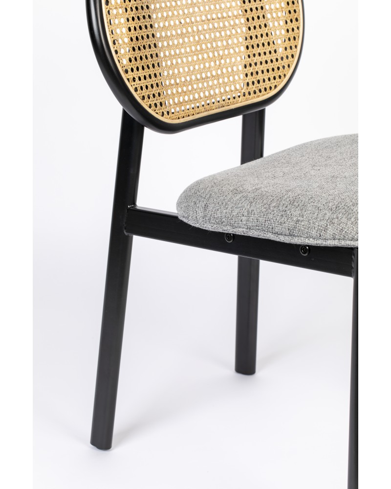 SPIKE Chair | Natural/Grey with black legs