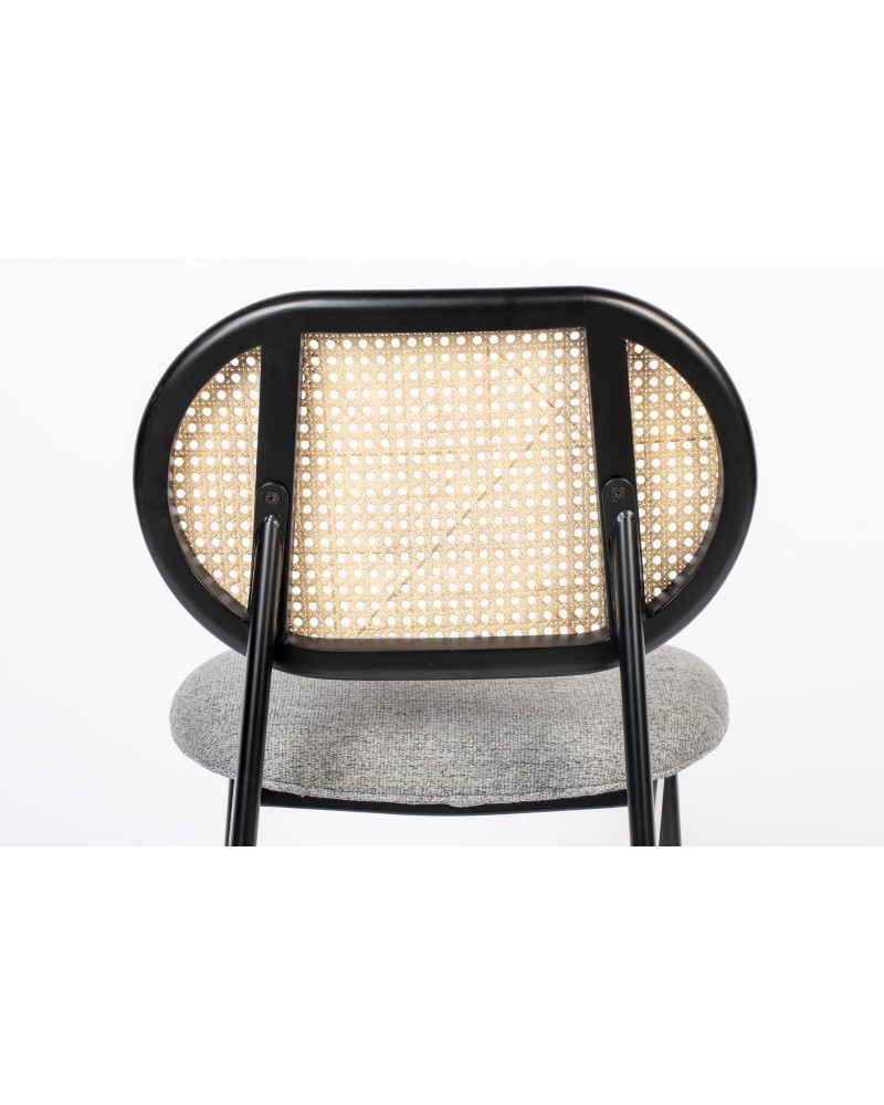 SPIKE Chair | Natural/Grey with black legs