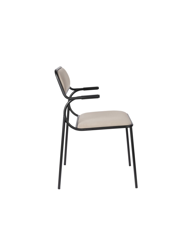ALBA Chair | Beige, black legs