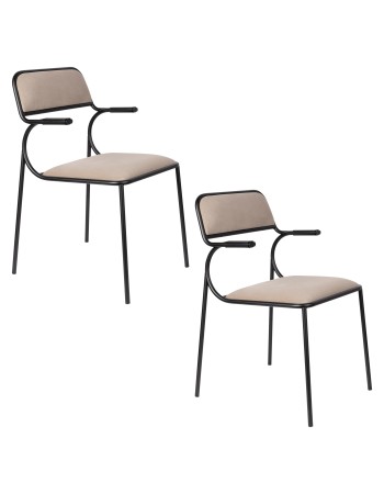 ALBA Chair | Beige, black legs
