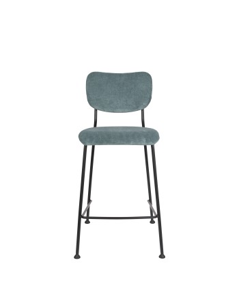 BENSON Counter Stool | Grey Blue