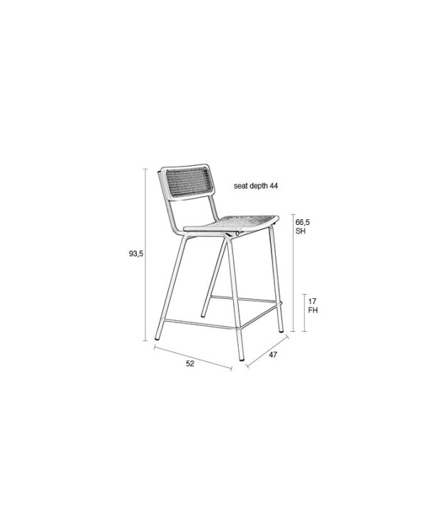 JORT Counter Stool | Green/Natural