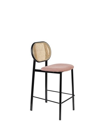 SPIKE Counter Stool | Natural/ Pink
