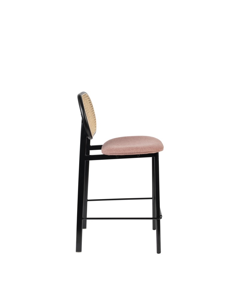 SPIKE Counter Stool | Natural/ Pink
