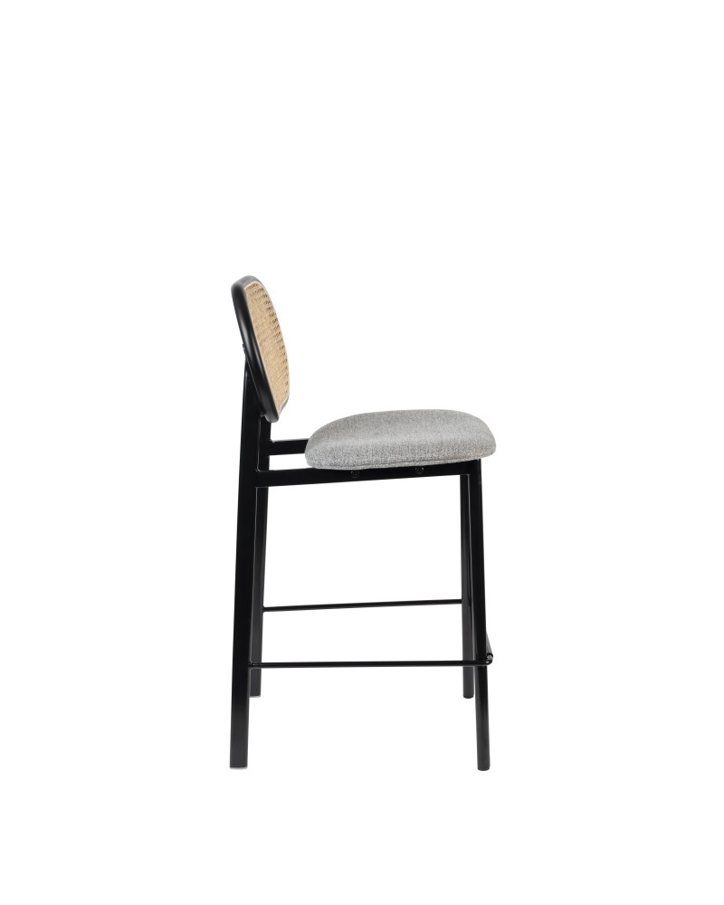 SPIKE Counter Stool | Natural/ Grey