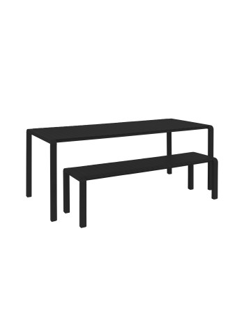 VONDEL Garden Table 214x97cm | Black