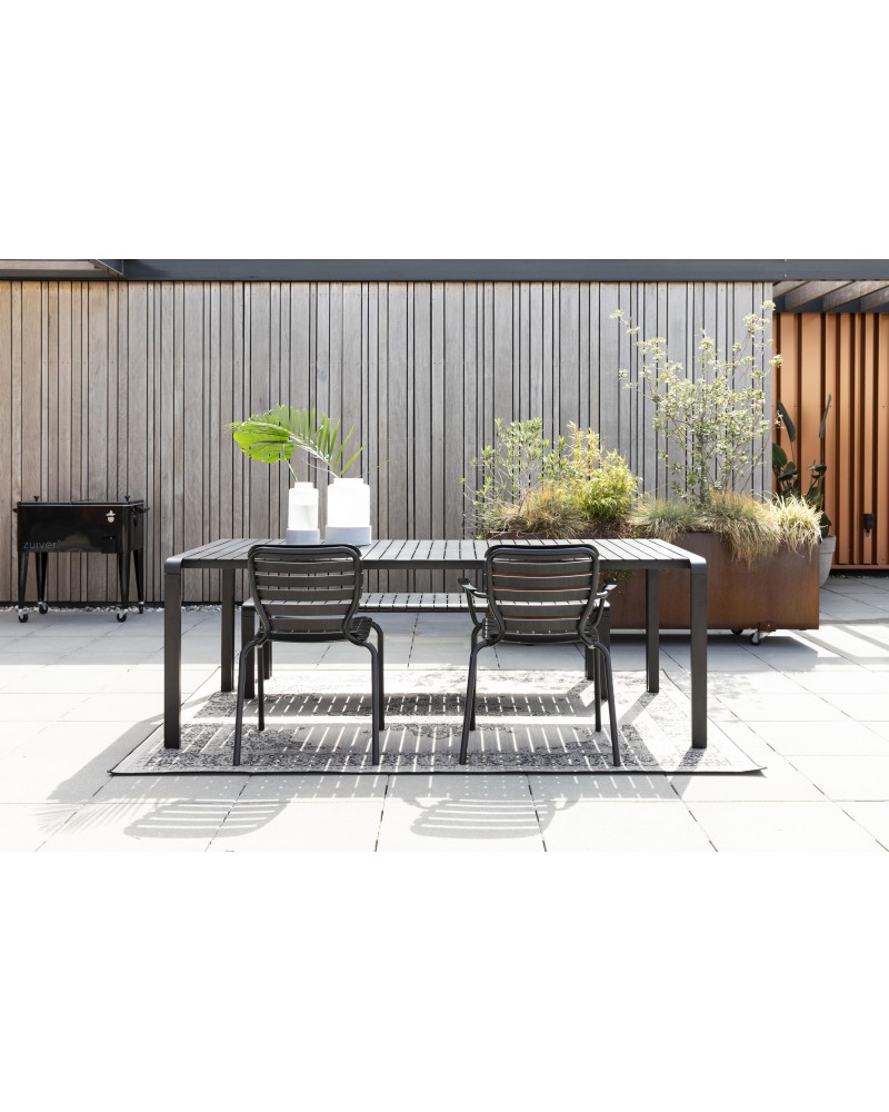 VONDEL Garden Table 214x97cm | Black