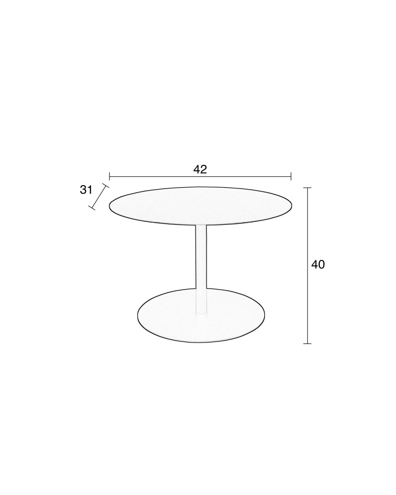 SNOW OVAL Side Table | Marble