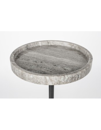 COCKTAIL Side Table | Grey Marble. Black leg