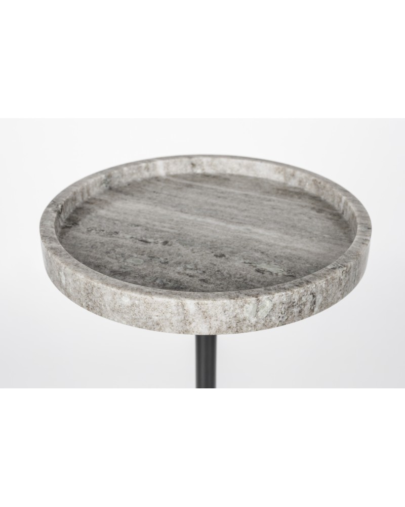 COCKTAIL Side Table | Grey Marble. Black leg