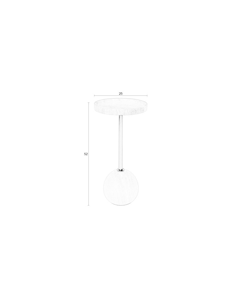 COCKTAIL Side Table | Grey Marble. Black leg