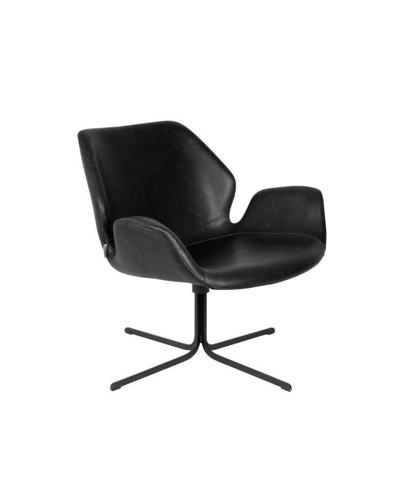 NIKKI Lounge Chair | All Black