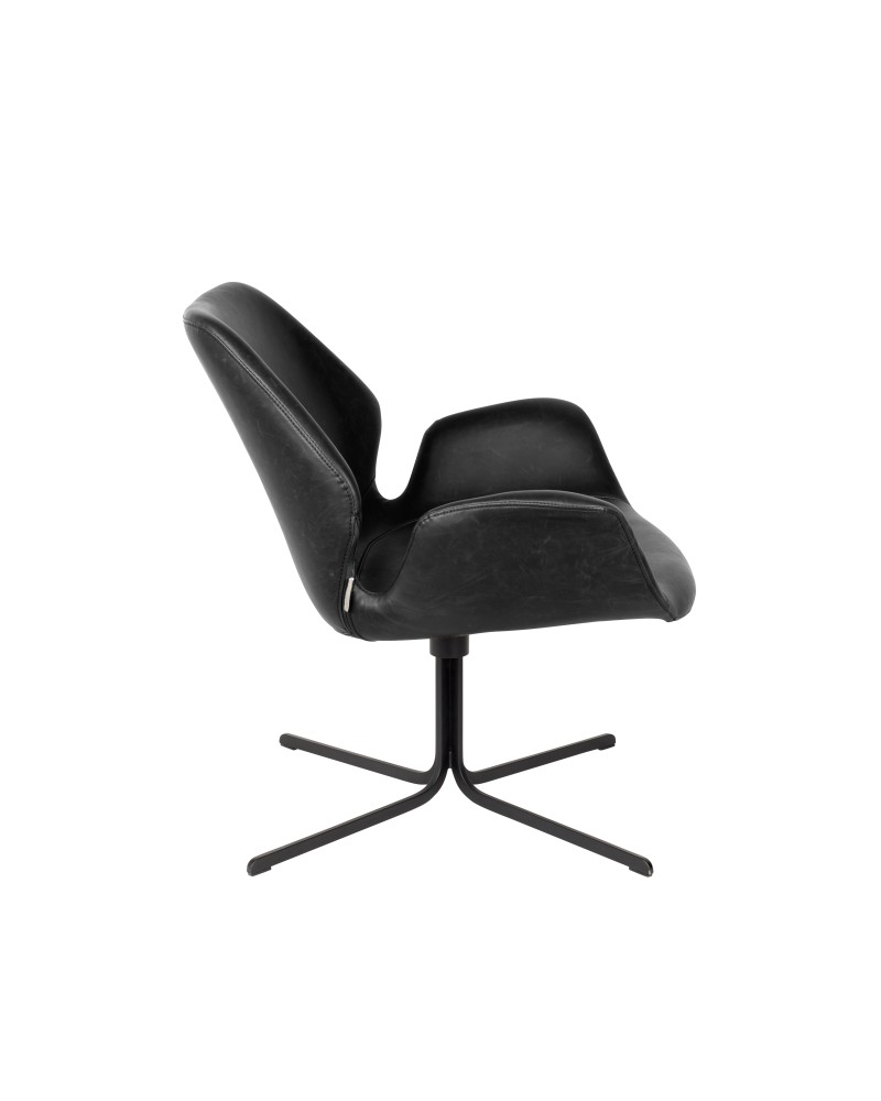 NIKKI Lounge Chair | All Black
