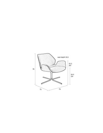 NIKKI Lounge Chair | All Brown