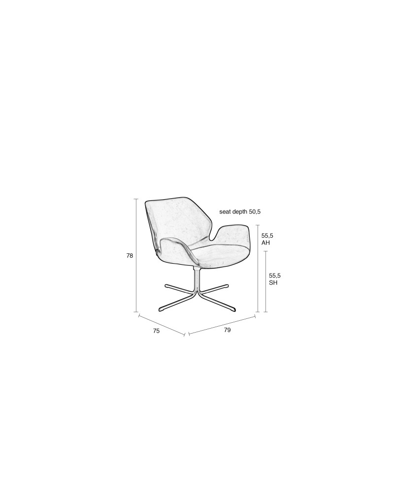 NIKKI Lounge Chair | All Brown