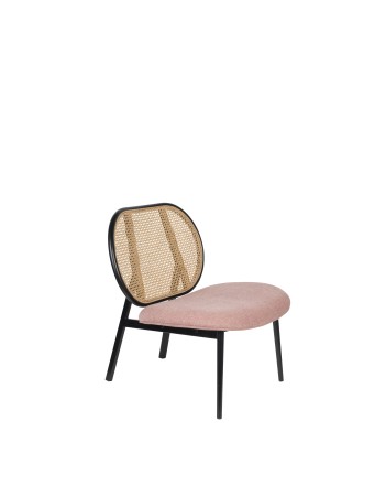 SPIKE Lounge Chair | Natural/Pink
