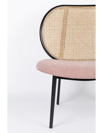 SPIKE Lounge Chair | Natural/Pink