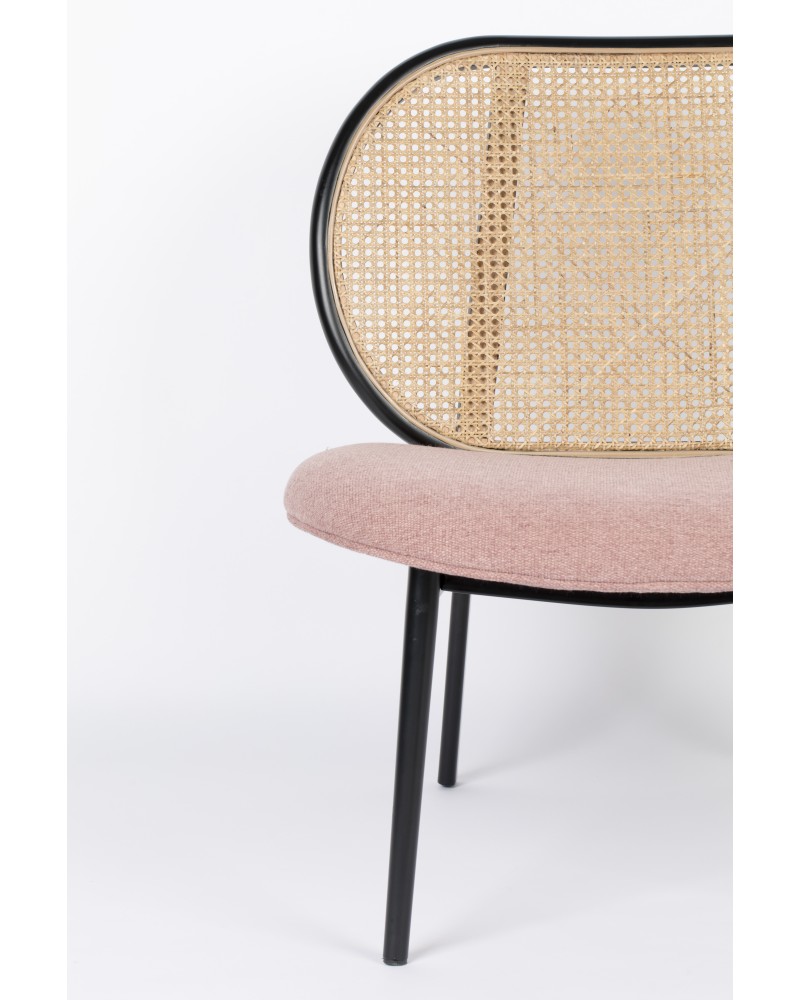 SPIKE Lounge Chair | Natural/Pink