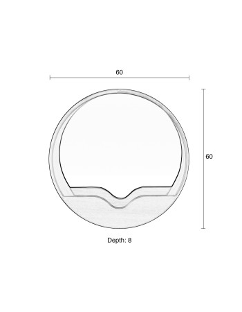 Mirror Round Wall 60