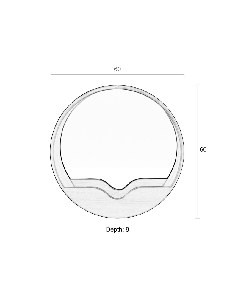 Mirror Round Wall 60