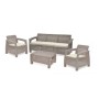 CORFU 3-Seater Sofa Set | Cappuccino