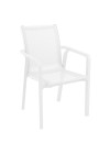 PACIFIC Armchair | White textilene with white polypropylene frame