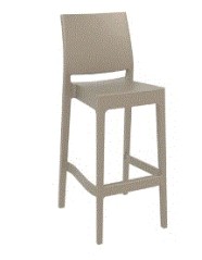 MAYA 75 Bar Stool | Taupe